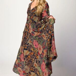 ✨ NWT Worth Collective Steph Smocked Front-Button Maxi Dress